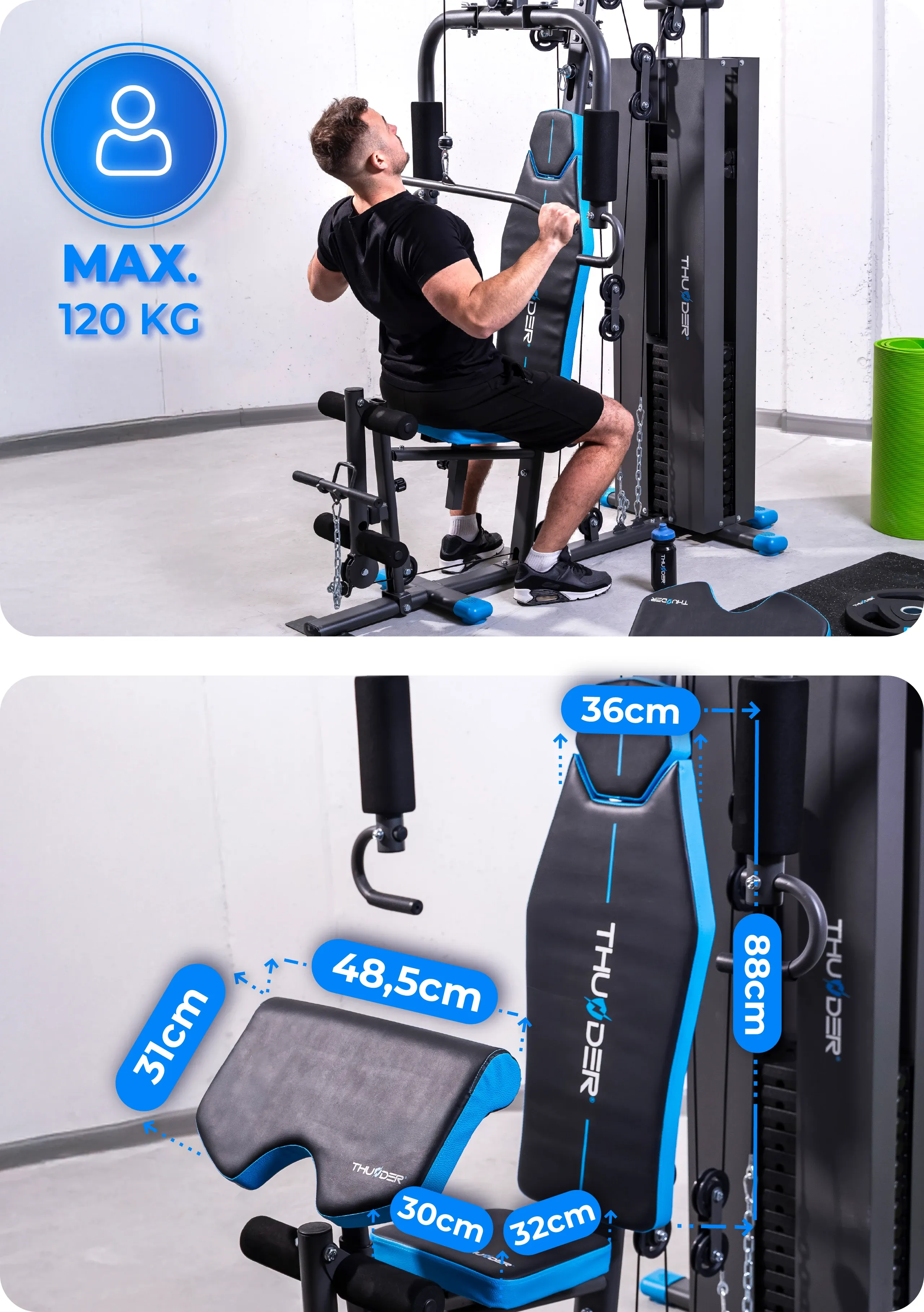 Atlas HEAVY – beschikbare trainingsstations
