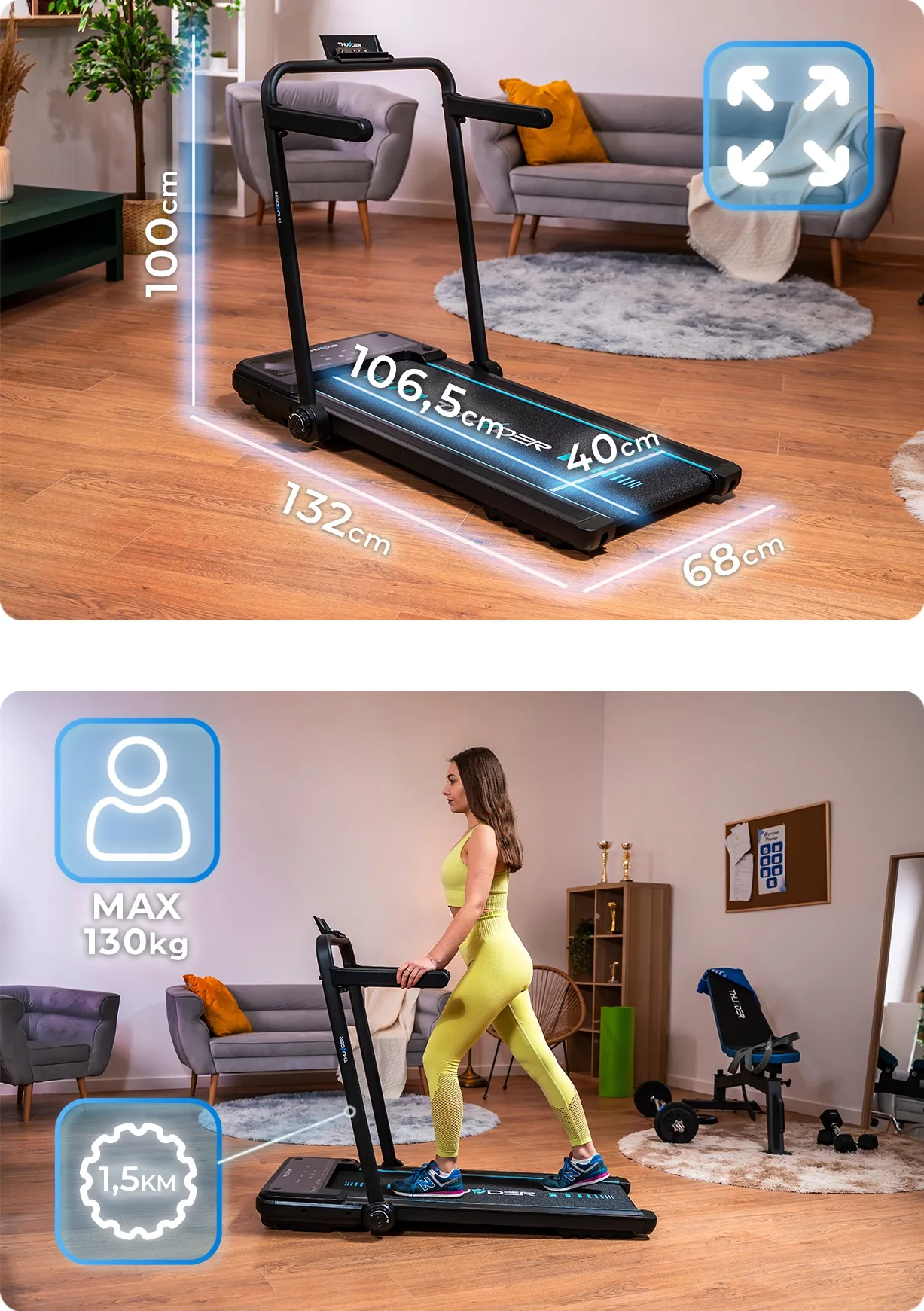 Zijaanzicht loopband