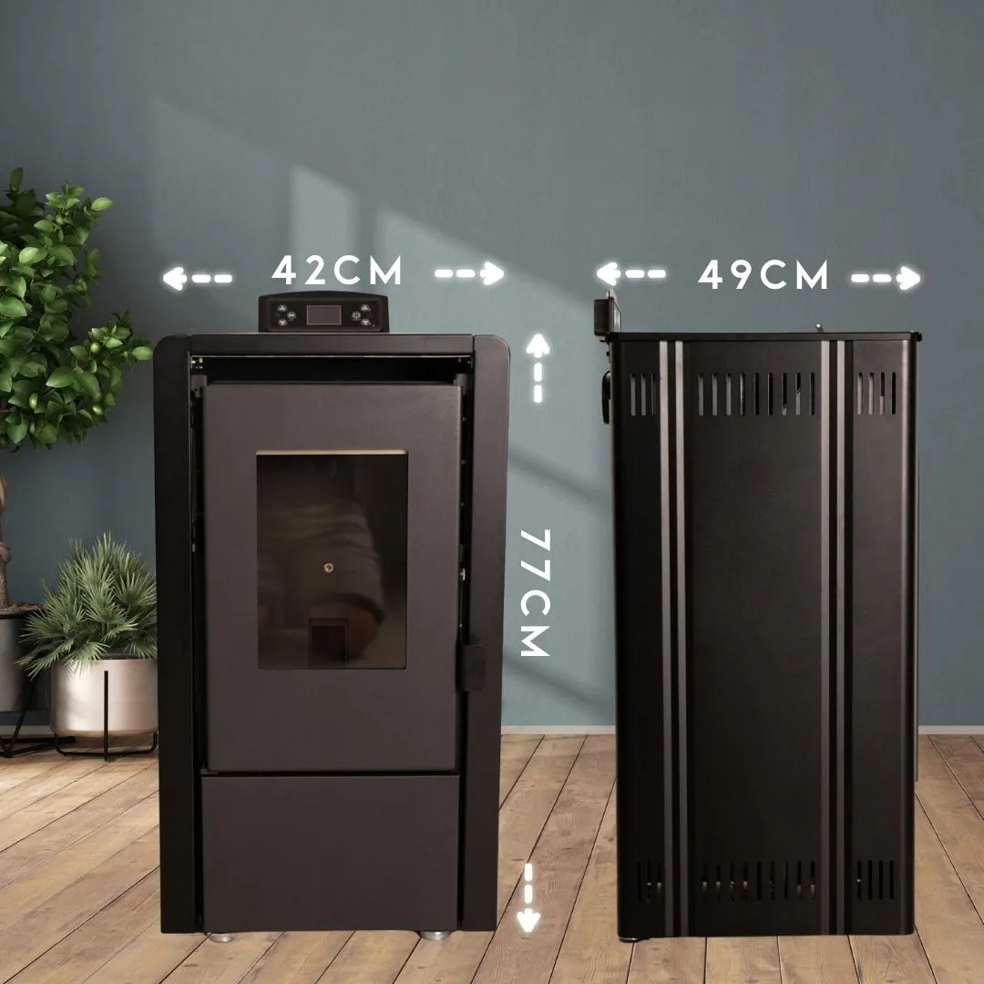 Specificatie kachel THUNDER LEYLA-BLACK 6,3 kW