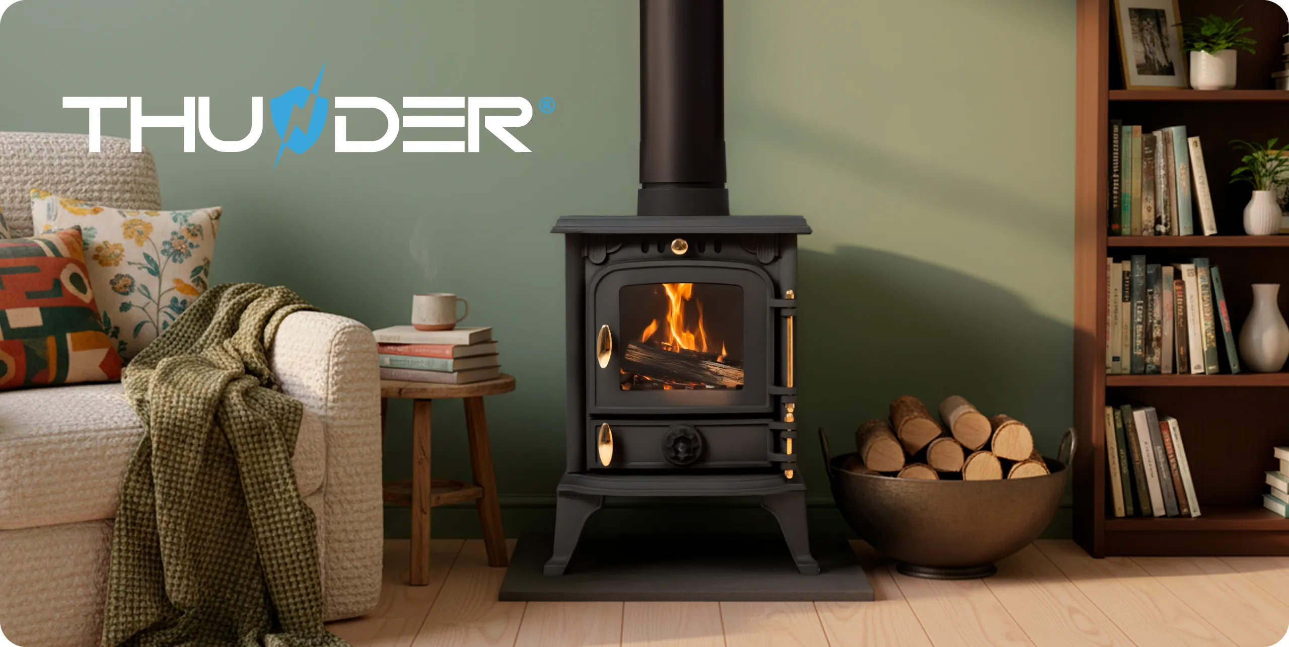 Vrijstaande houtkachel 7 kW, gietijzeren kachel