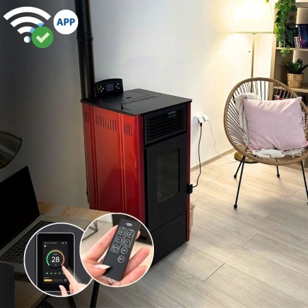 Pelletkachel SOPHIA RED 8,1 kW 