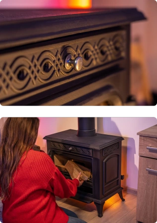 Gietijzeren houtkachel HELIOS 10 kW