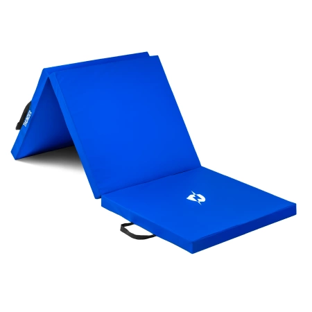 Blauwe gymnastiekmat 180x60x4 THUNDER
