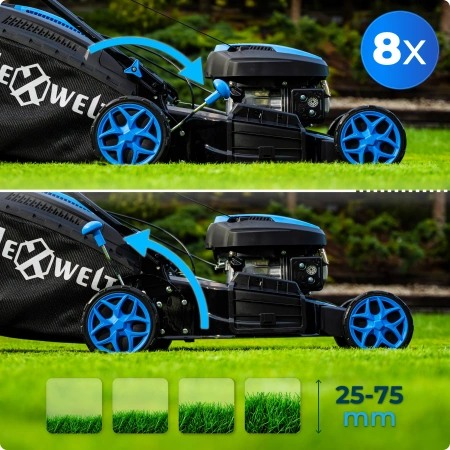 Hexwelt HW-KS-150 benzine grasmaaier 46 cm 2,6 kW met aandrijving