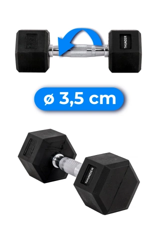 Hex dumbbel 5 kg THUNDER