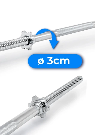Rechte schroefsluiting halterstang 150 cm 30 mm THUNDER