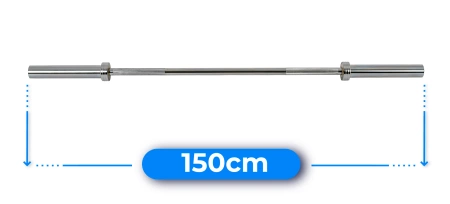 Olympische rechte halterstang 150 cm THUNDER