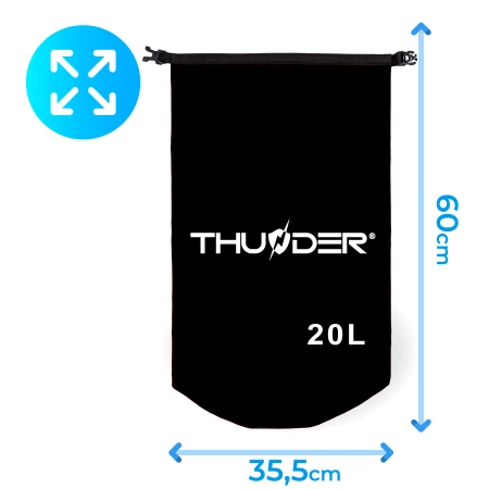 THUNDER waterdichte zak 20 L zwart