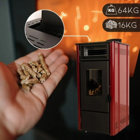 Pelletkachel SOPHIA RED 8,1 kW 