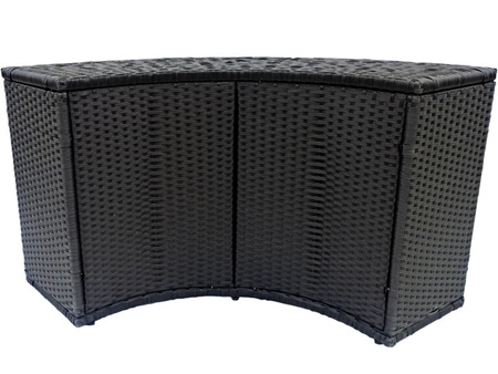 Kast met deuren THUNDER voor ronde JACUZZI - kleur zwart