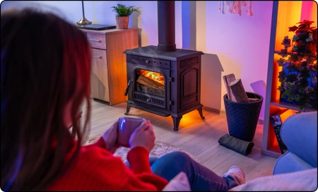 Gietijzeren houtkachel HELIOS 10 kW