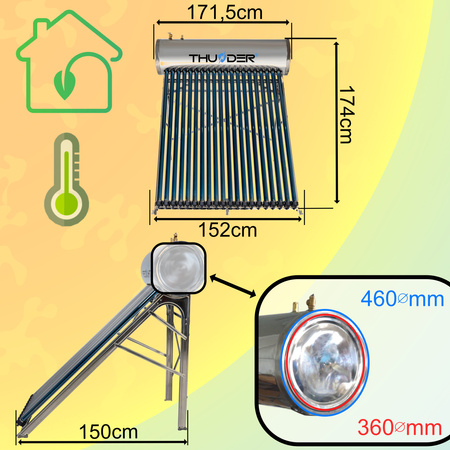 Drukcollector met tank THUNDER 200 L