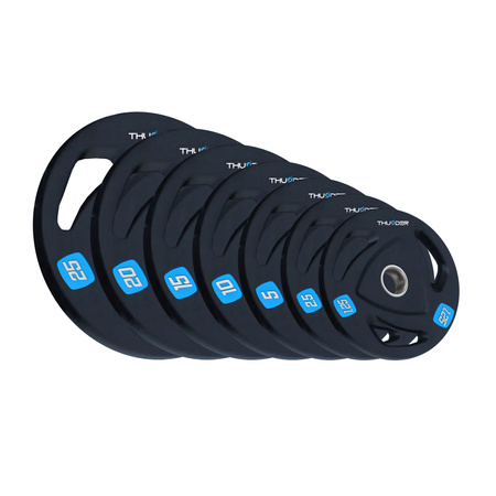 Set Olympische halterschijven THUNDER 4x2,5 kg