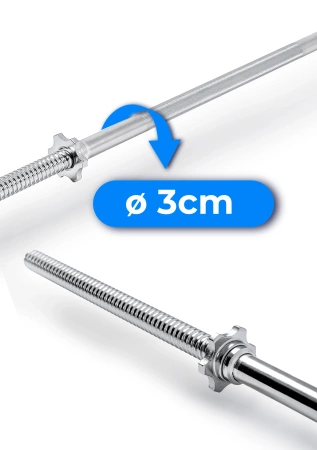 Rechte schroefsluiting halterstang 180 cm 30 mm THUNDER