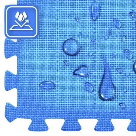 Blauw-grijze puzzelmatten 60x60x1cm THUNDER