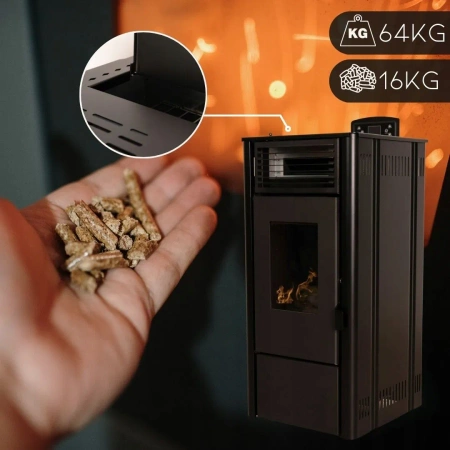 Pelletkachel SOPHIA BLACK 8,1 kW