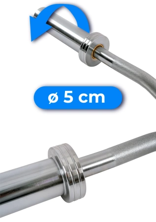 Olympische EZ curl halterstang 120 cm THUNDER