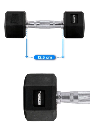 Hex dumbbel 5 kg THUNDER