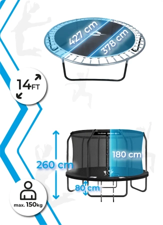 THUNDER INSIDE ELITE 14FT Trampoline (427 cm) ZWART