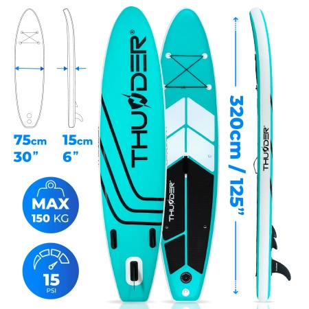 SUP Board 320cm THUNDER COAST MINT