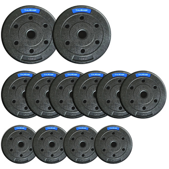 THUNDER set bitumen schijven 2x10 kg + 6x5 kg + 4x2,5 kg
